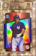 2014 POP 1 AARON JUDGE ROOKIE RC REFRACTOR BOWMAN CHROME DIE-CUT BGS 10 PRISTINE