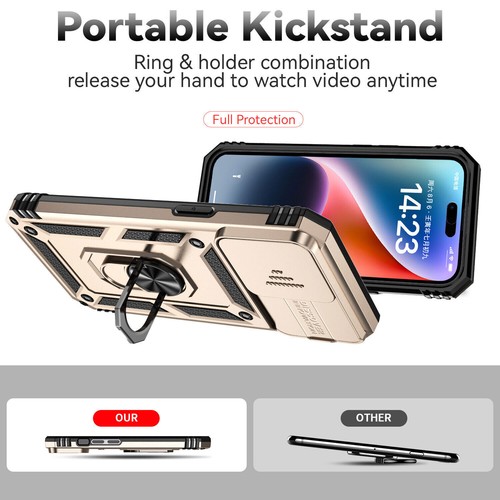 Stand Armor Hybrid Phone Case For iPhone 11 12 13 14 15 Pro Max XR XS 7 8 SE - Picture 35 of 57