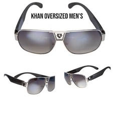 Khan Sunglasses Cool Men's Metal Frame, Amber Lens Exciting Arm Color 1098  