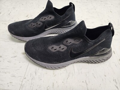 Nike Epic React Flyknit 2 Men's Size 8.5 Triple Black Shoes Sneakers BQ8928-001