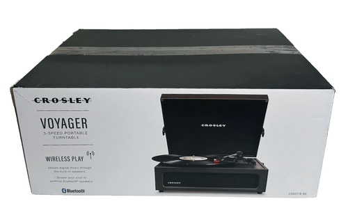 Crosley Voyager CR8017B-BK Vintage Portable Turntable – Bluetooth In/Out + Built - Afbeelding 17 van 24