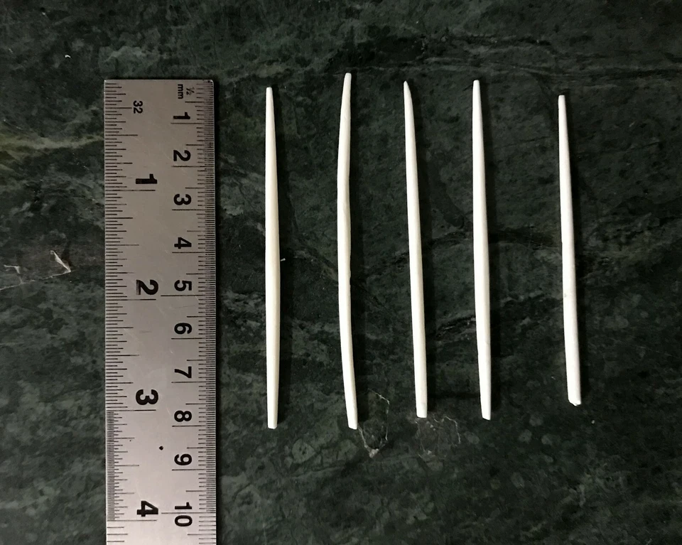 5 Bone Nails Pin Keel Used For Sitar Israj Dilruba Veena, Thin Bone sticks - Image 2 of 4