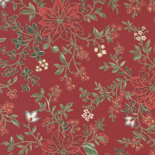 Moda Fabrics Charm Pack - Merry Manor Metallic. 42 x 5 inch squares - Picture 3 of 9