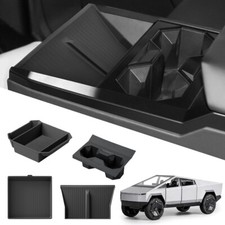 4pc Wireless Charger Protector Mat Armrest Box Storage Sets for Tesla Cybertruck