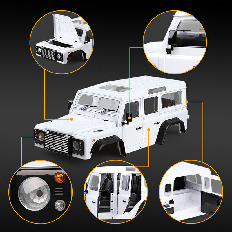 INJORA 313mm Wheelbase D110 Defender 1/10 RC Body Kit for Traxxas TRX4