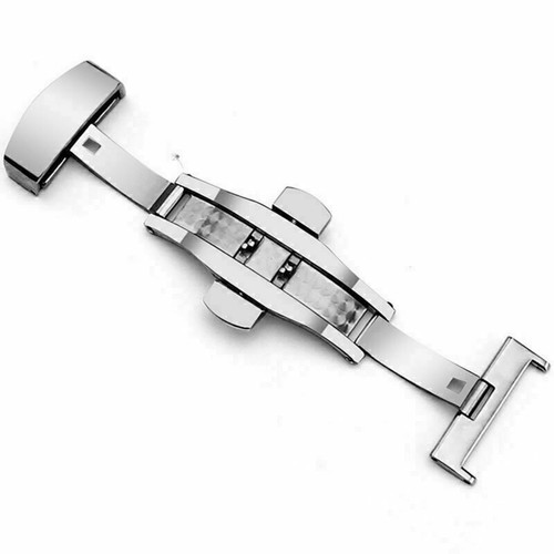 Stainless Steel Butterfly Deployant Deployment Clasp Watch Band Strap Buckle New - Picture 13 of 14