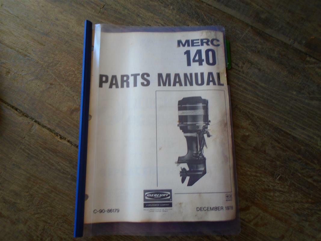 86179 OEM Factory Book, Parts Manual Mercury Outboard 140•hp Dec