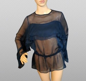 see by chloe sheer sleeve top