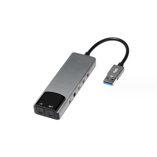 USB Laptop Desktop Computer Sound Card 5.1 Channel Professional Optical External - Afbeelding 3 van 7