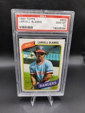 1980 TOPPS PSA 10 GEM MINT #656 LARVELL BLANKS RANGERS POP 20 SET BREAK FLAWLESS