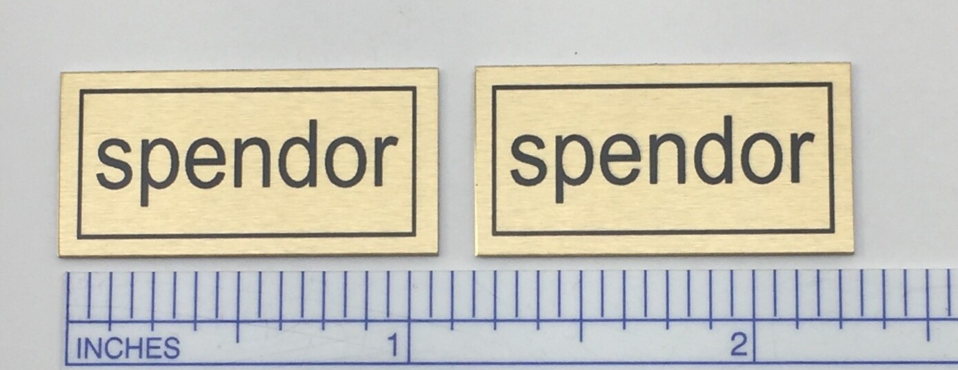 Spendor Speaker Custom Metal Badges Logo PAIR