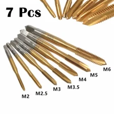 7pcs Set M2-M6 Machine Screw Thread Taps Tapping Tools Metric-Plug Tap Drill