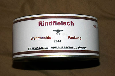 WEHRMACHTSRATION - Dosen Corned Beef 1944 - Repro (d)
