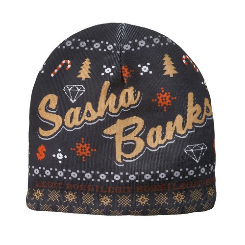 WWE Sasha Banks Ugly Christmas Sweatshirt and Beanie Package Men's Size 3X NIP - Picture 3 of 3