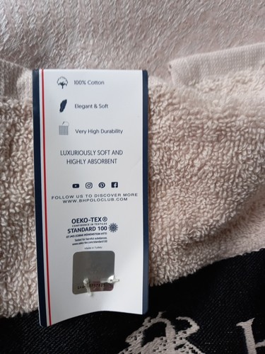 Polo Club Ralph Lauren Beverly Hills Badetuch Beige Baumwolle 130 x 70 cm Neu mit Etikett - Bild 5 von 9
