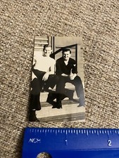 WWII Photo Two Handsome US Navy Sailors Pose On A Wooden Porch Smiling