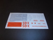 Cox Stealth Bomber SB-X Stickers