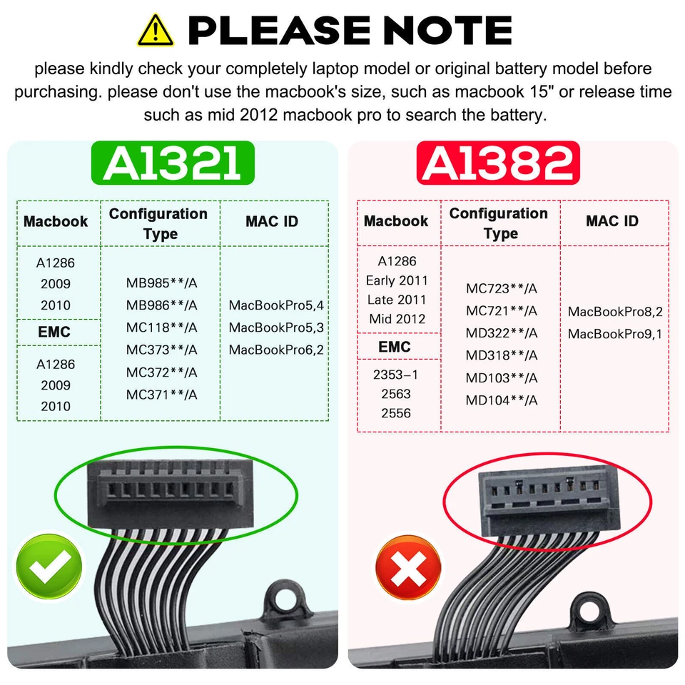 Battery for Apple MacBook Pro 15" A1286 661-5211 Mid 2009 Early 2010 A1321 73Wh - Image 2 of 4