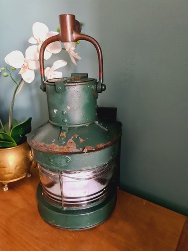 WW1 Antique Ship Lantern Lamp Maritime Ship Lantern Telford Grier & Mackay 1917. - 第 6/23 張圖片