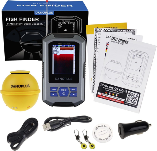 Wireless Portable Fish Finder with HD Display and 147 ft Depth Detection - Picture 9 of 11