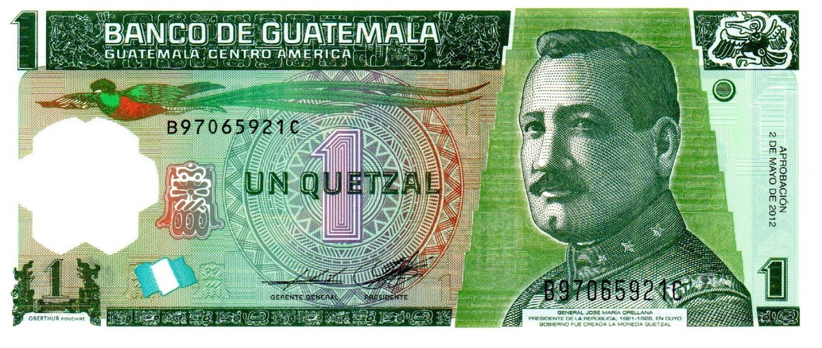 Guatemala, 1 Quetzal, 2012 POLYMER UNC | eBay