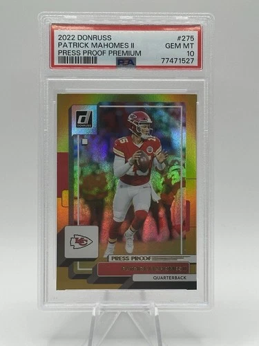 2022 Panini Donruss Patrick Mahomes II #275 Press Proof Premium PSA 10