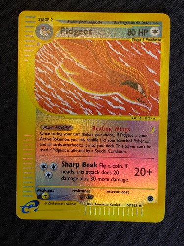 Pidgeot (59) Reverse Holo Rare Expedition 059/165 NM