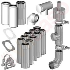 Almeva Abgas Paket für  Außenwandsystem 10 m RLU für Viessmann Vitocrossal 300