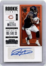 2017 PANINI CONTENDERS AUTOGRAPH ROOKIE TAQUAN MIZZELL RC AUTO CHICAGO BEARS