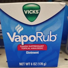 Vicks VapoRub Cough Suppressant Ointment, 6oz 