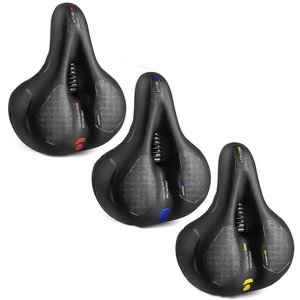 Sella Bici Morbida E Comoda Con Ammortizzatore A Doppia Molla - Per City Bike, Strada, Mountain Bike