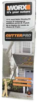 WORX WA4092 Universal Gutter Cleaning Kit -11' Reach with Adapter Open Box