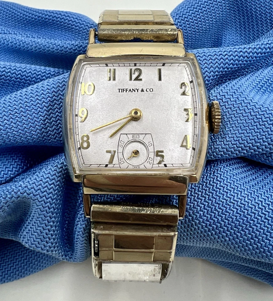 Raro Reloj Tiffany & Co. Vintage Lleno de Oro 10K Cuerda Manual 26mm Hecho en Suiza Foto 2 de 4