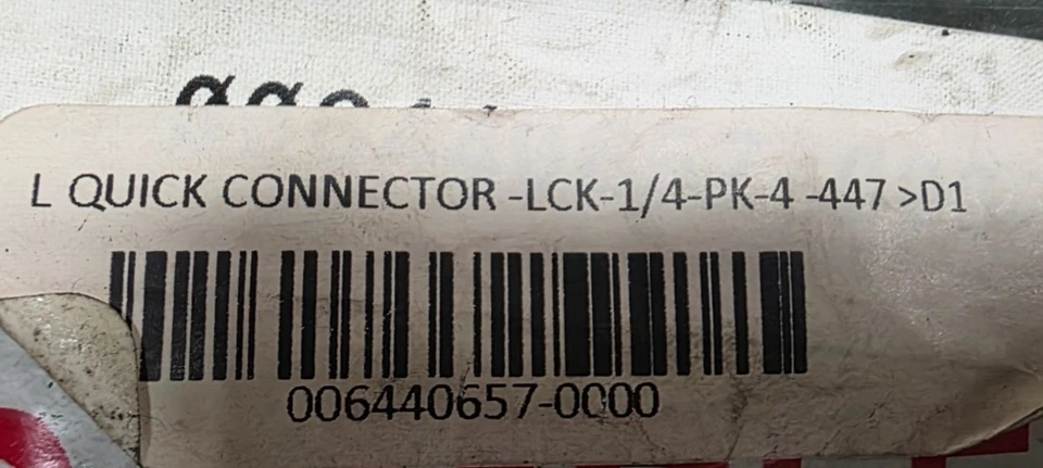 Лот из 30 быстросъемных коленчатых фитингов Festo LCK-1/4-PK-4-447 с шайбами - Изображение 2 из 4