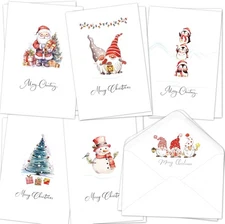 24 pack christmas cards bulk with envelopes stickers blank holiday new year