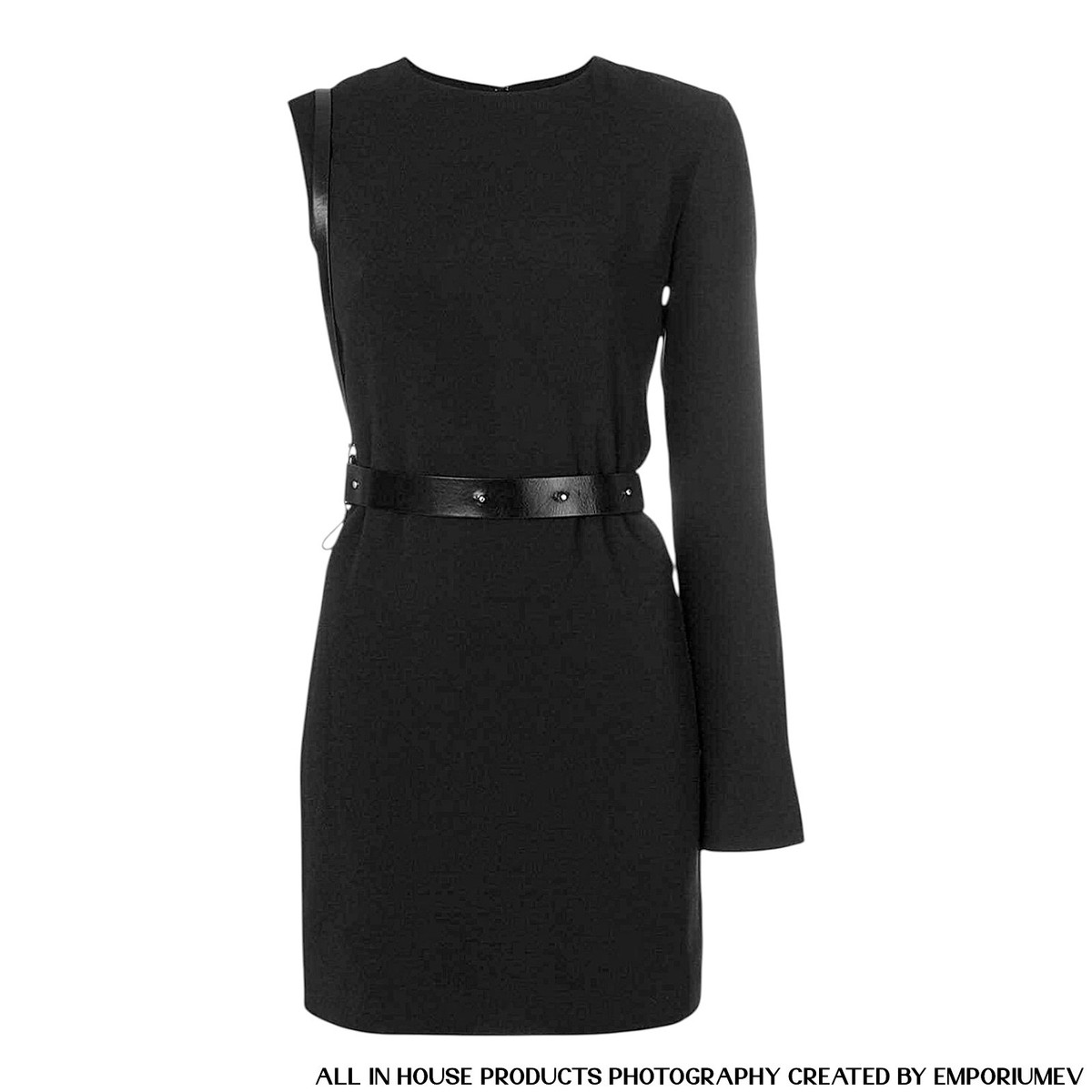 Helmut Lang Black Cowhide Leather Harness Women Size 4 Unisleeve
