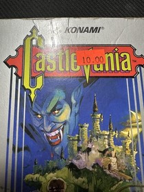 Vintage Castlevania Nintendo NES Video Game Box Cart Konami 1987 NTSC Action