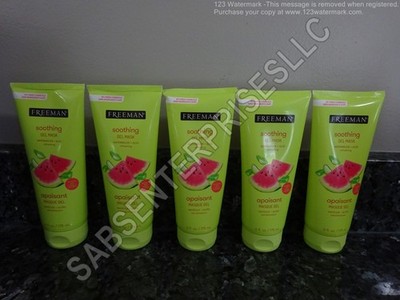 5 Freeman SOOTHING GEL MASK Watermelon + Aloe Refreshing Facial Face Mask 6 oz.