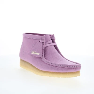 Clarks Wallabee Boot chukka pour femmes en cuir pourpre 37 - Photo 1/4