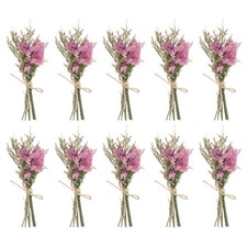 10 Pcs Mini Forget-me-not Dried Flower Bouquet Baby's Breath Boho Pink