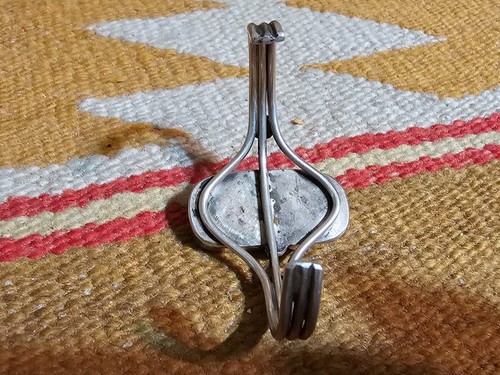 🔥COOL OLD PAWN NAVAJO 50-60s TURQUOISE SHADOWBOX STERLING CUFF BRACELET - Picture 10 of 12