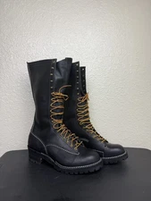 Wesco Jobmaster Boots Men's Size 13 E Black 17 Inch Lug Vibram Sole Logger