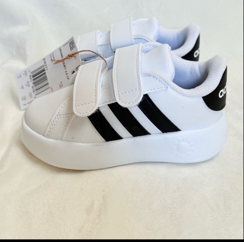 adidas Grand Court 2.0 CF I White/Black Toddler's Sneakers-Asst Size 7K. thumbnail 4