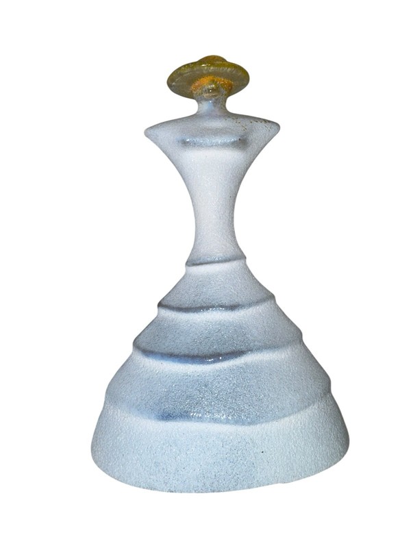 Kjell Engman Kosta Boda Catwalk  Madame Crinoline Glass Sculpture Lady W/Hat