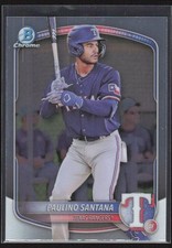 2025 Bowman #BCP-72 Paulino Santana Chrome Prospects Texas Rangers