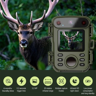 H66 Hunter CAM 2MP Digital Camera 20m Triggering FOV60 F/NO2.2 2'' Screen -new