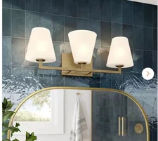 Designers Fountain Palmyra 24 in. 3-Light Brushed Gold Modern Vanity Light