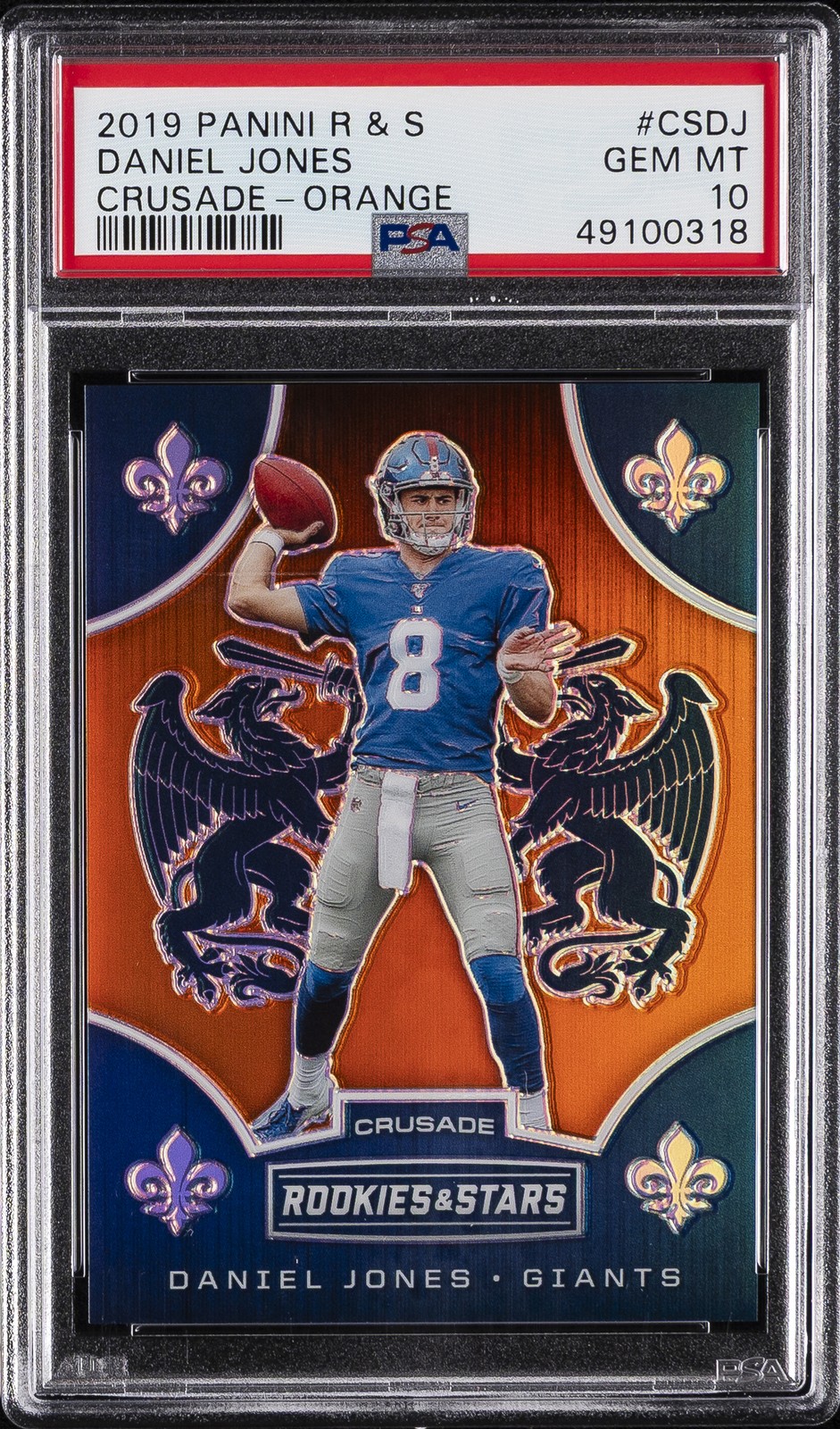Daniel Jones Panini Rookies & Stars Crusade #CSDJ Orange