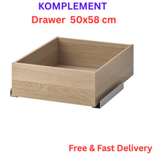 IKEA KOMPLEMENT White Stained Oak Effect Drawer PAX Wardrobe various size