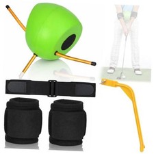 3-in-1 Golf Swing Trainer Aid Set: Includes Golf Training Aid Ball, Swing